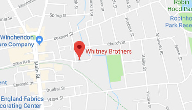 Map showing location of Whitney Brothers