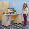 WB1809 - Teachers Desk With Trays & Locking Door