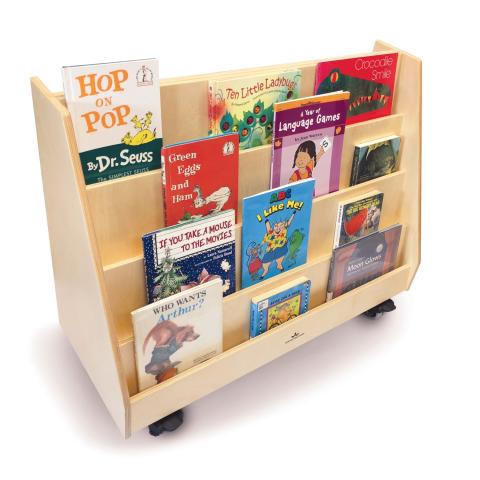 WB0136 - Deluxe 2 Sided Mobile Book Display Stand
