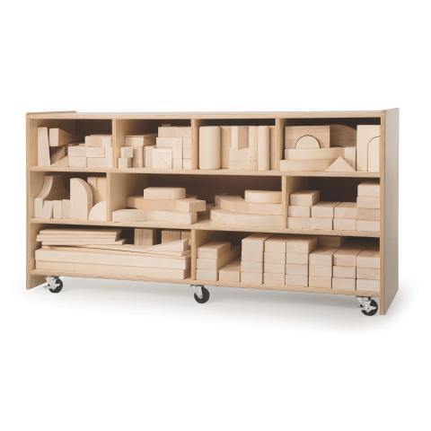 Wooden blocks fashion and cart