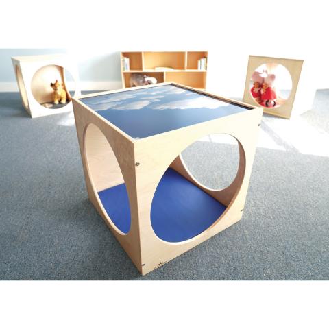 WB2692 Toddler Acrylic Top Play House Cube With Floor Mat 