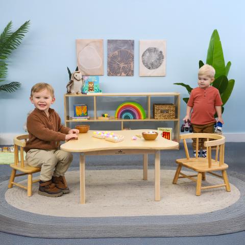 WB0181 Toddler Table and Two Toddler Chairs Set