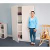 WB0665 Whitney White Tall And Wide Wall Cabinet