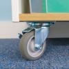 WB1929 elevatED™ Nine Tray Mobile Storage Cabinet_locking caster closeup