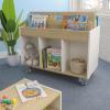 WB1937 elevatED™ Mobile Book Storage Island_in environment 