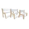 WB1980 elevatED™ White Bench 10H_silo three heights (each sold separately)